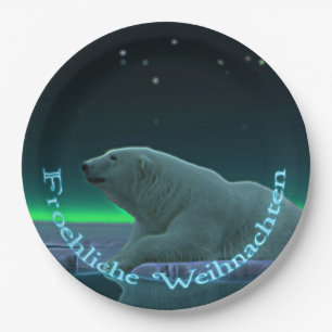 Froehliche Weihnachten - EisEdge Polar Bear Pappteller