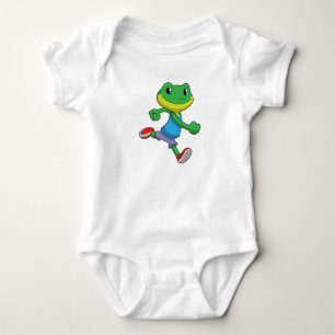 Frog als Runner beim Laufen Baby Strampler