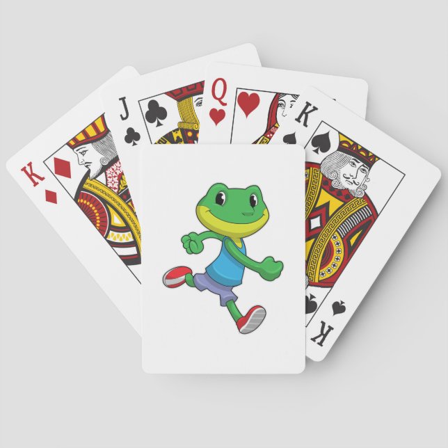Frog als Runner beim Laufen Spielkarten (Rückseite)