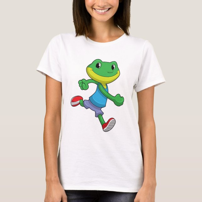 Frog als Runner beim Laufen T-Shirt (Vorderseite)