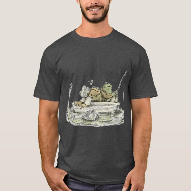 Frog andoad Fishing funny T-Shirt (Vorderseite)