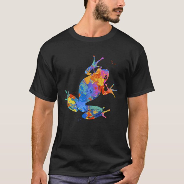 Frog Animal Graphic  Kids Cute Frog T-Shirt (Vorderseite)