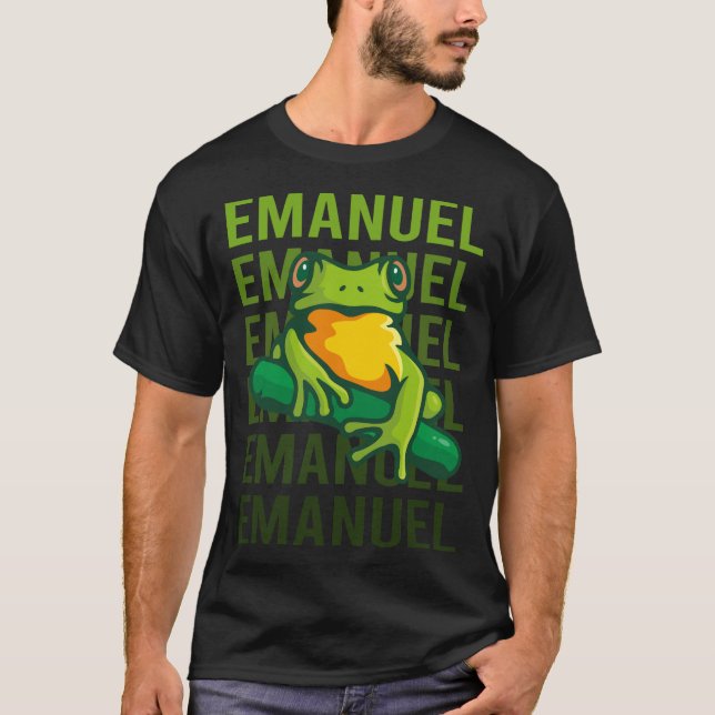 Frog Art - Emanuel Name T-Shirt (Vorderseite)