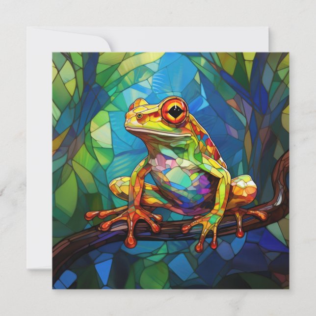 Frog Art Grußkarte Karte (Vorderseite)