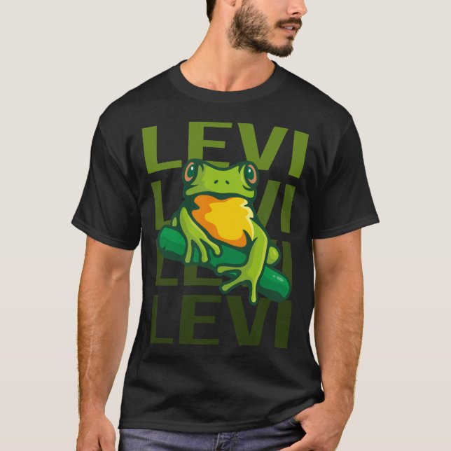 Frog Art - Levi Name T-Shirt (Vorderseite)
