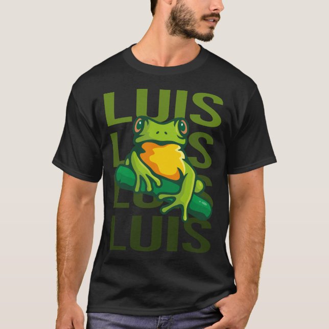 Frog Art - Luis Name T-Shirt (Vorderseite)