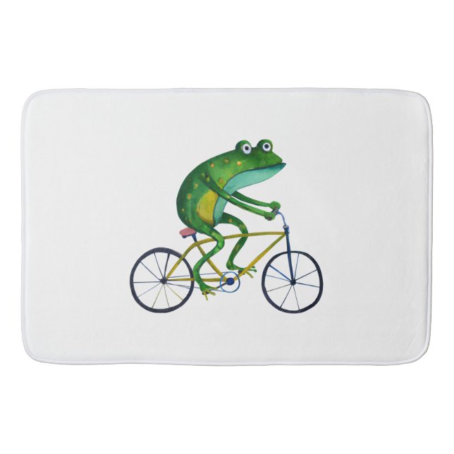 Frog auf dem Fahrrad Badematte (Vorderseite)