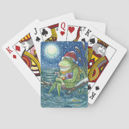 FROG AUF LOG, CHRISTMAS DECK OF PLAYCARDS Poker Spielkarten