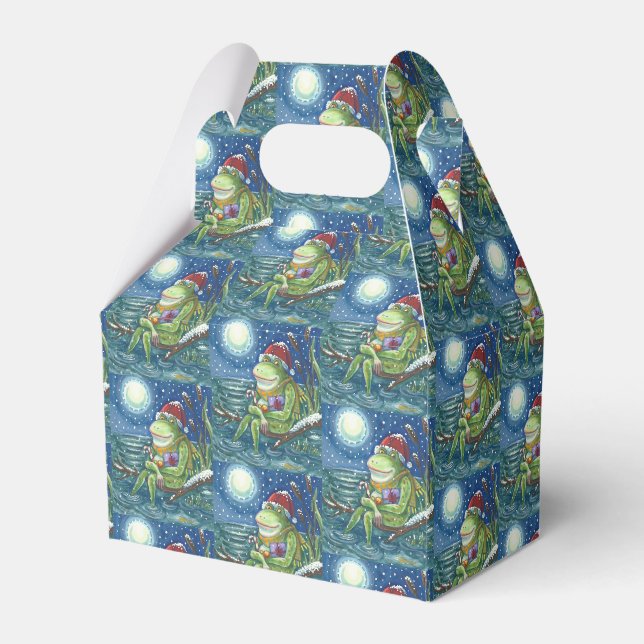 FROG AUF LOG SANTA CHRISTMAS FERIENWOHNUNG GESCHEN GESCHENKSCHACHTEL (Vorderseite)