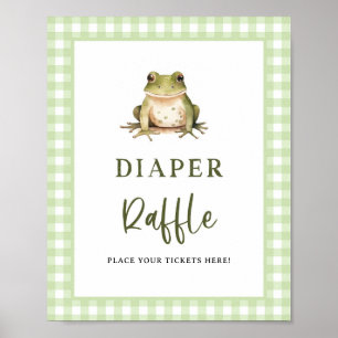 Frog Baby Duell Windeln Raffel Ticket Schild