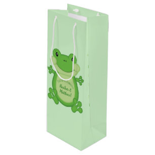 Frog Baby Dusche Green Geschenktüte Für Weinflaschen