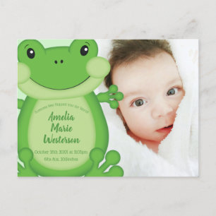 Frog Baby Dusche Green Postkarte
