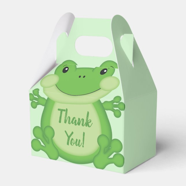 Frog Baby Dusche Grün Geschenkschachtel (Vorderseite)