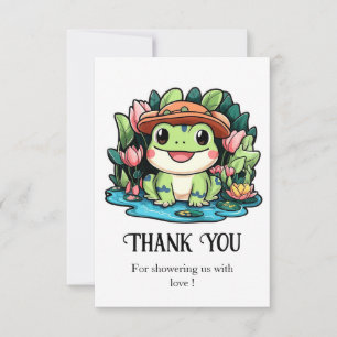 Frog Baby Shower Dankeskarte