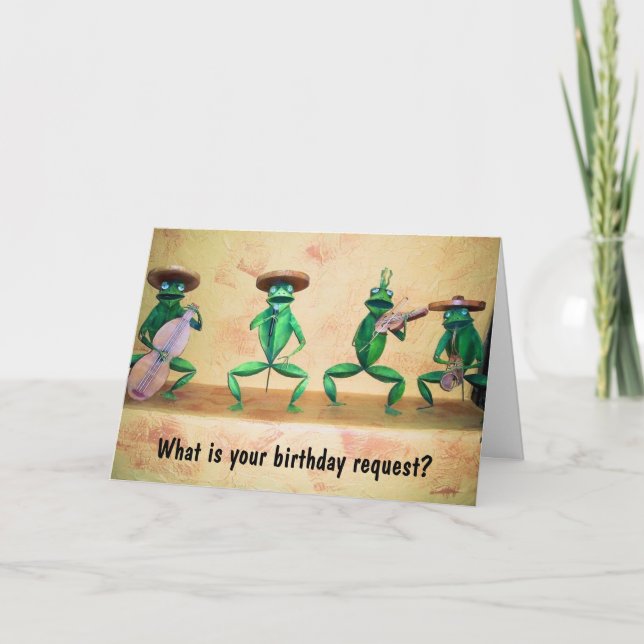 FROG BAND-MITGLIEDER SAGEN GLÜCKLICH GEBURTSTAG KARTE (Vorderseite)