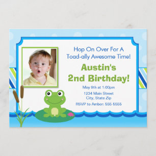 Frog Birthday Einladung 12x18 Toad einladen