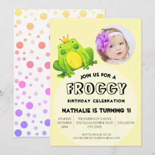 Frog Birthday Party Einladung
