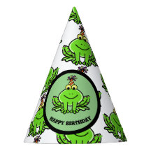 FROG BIRTHDAY PARTY HAT FROG DESIGN
