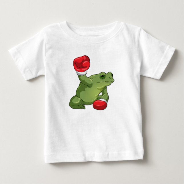 Frog Boxer Boxing Gloves Baby T-shirt (Vorderseite)