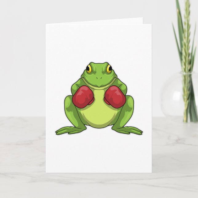 Frog Boxer Boxing Gloves Karte (Vorderseite)