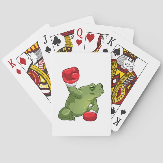 Frog Boxer Boxing Gloves Spielkarten (Rückseite)