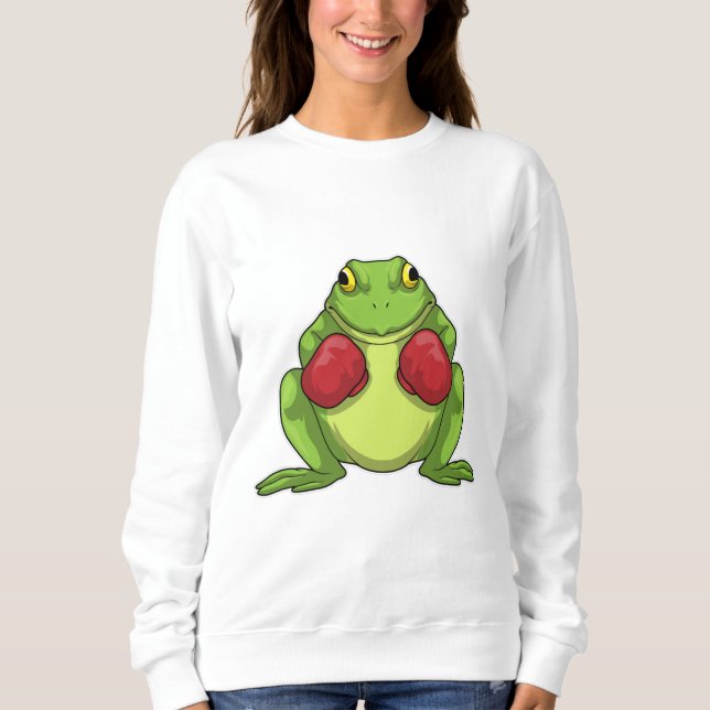 Frog Boxer Boxing Gloves Sweatshirt (Vorderseite)