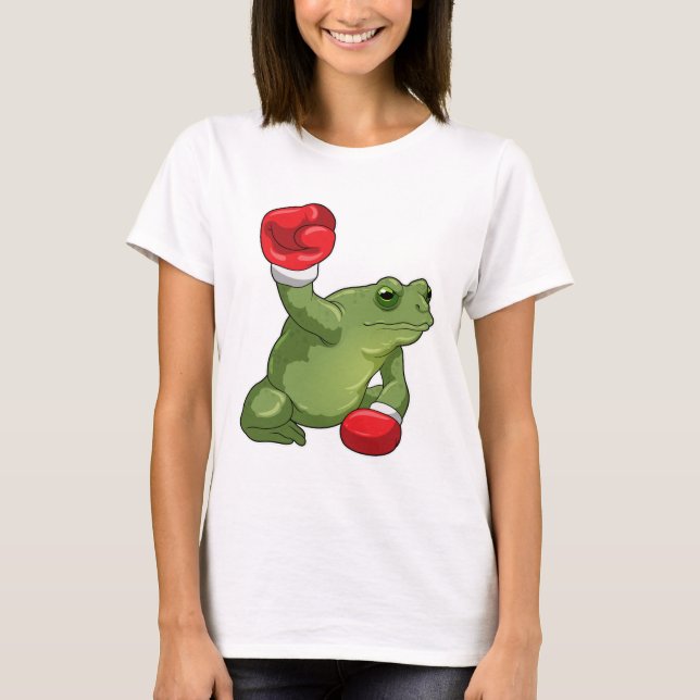 Frog Boxer Boxing Gloves T-Shirt (Vorderseite)