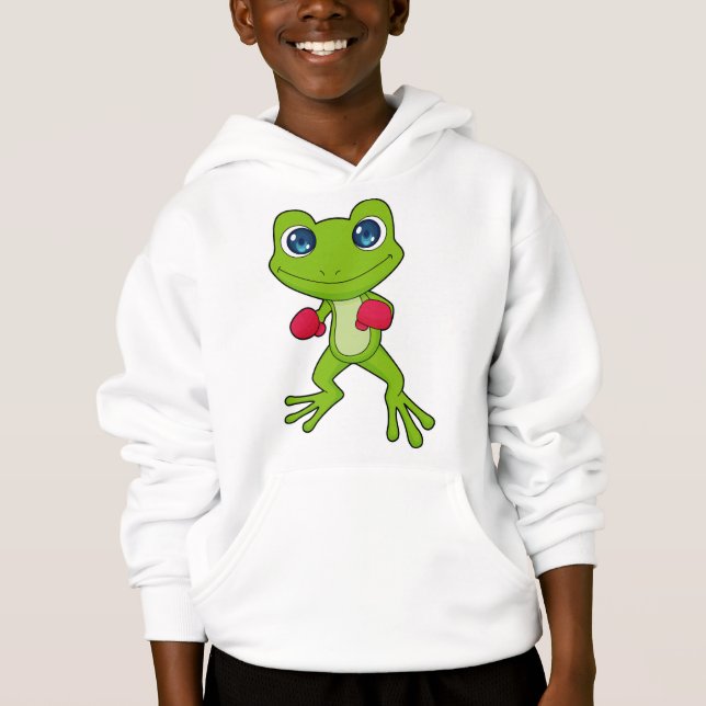 Frog Boxing Boxer Boxhandschuhe Hoodie (Vorderseite)