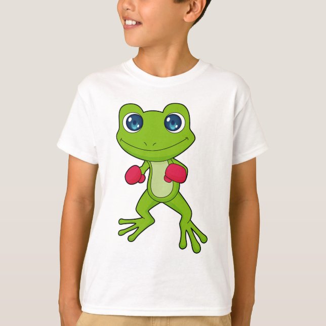 Frog Boxing Boxer Boxhandschuhe T-Shirt (Vorderseite)