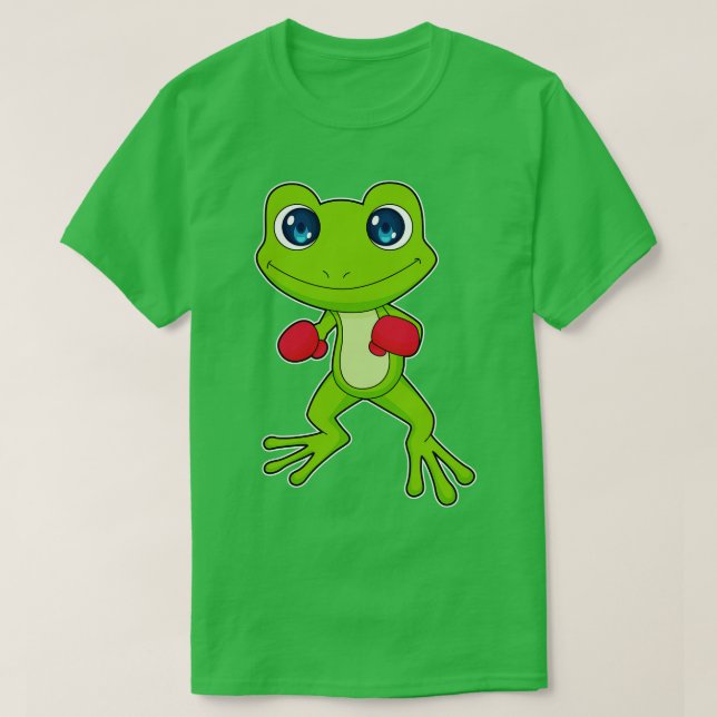 Frog Boxing Boxer Boxhandschuhe T-Shirt (Design vorne)