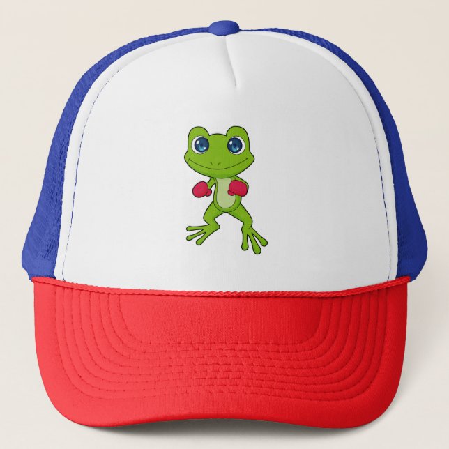 Frog Boxing Boxer Boxhandschuhe Truckerkappe (Vorderseite)