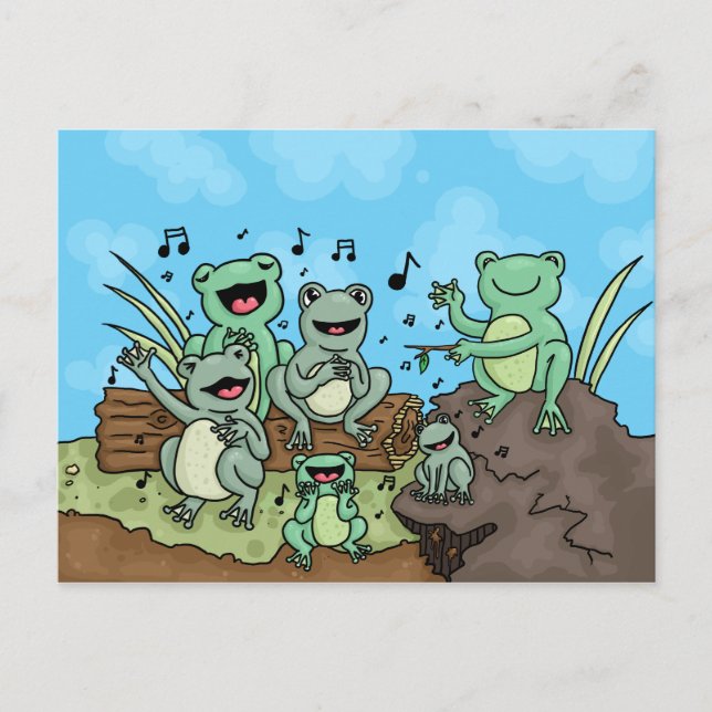 Frog Chorus Postkarte (Vorderseite)
