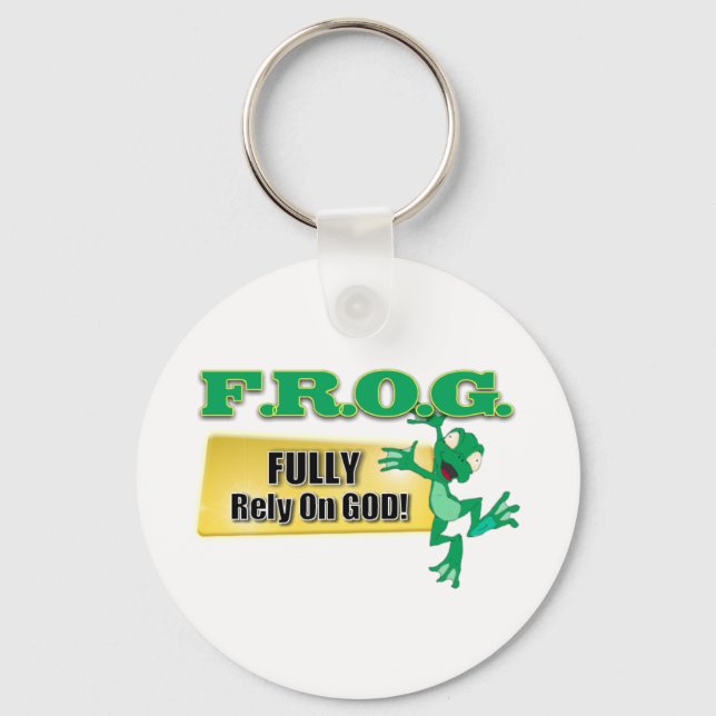 FROG CHRISTLICH ACRONYM SETZT SICH VOLL AUF GOTT SCHLÜSSELANHÄNGER (Vorderseite)