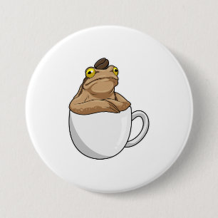 Frog Coffee Coffee Bean Button