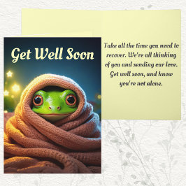 Frog Cosy Get Well Bientôt Carte : Confort & Amour
