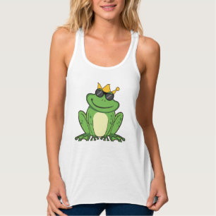 Frog Crown Green mit Sonnenbrillen Design Tank Top