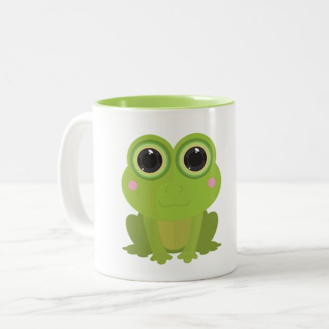 Frog Cutout Zweifarbige Tasse (Vorderseite Links)