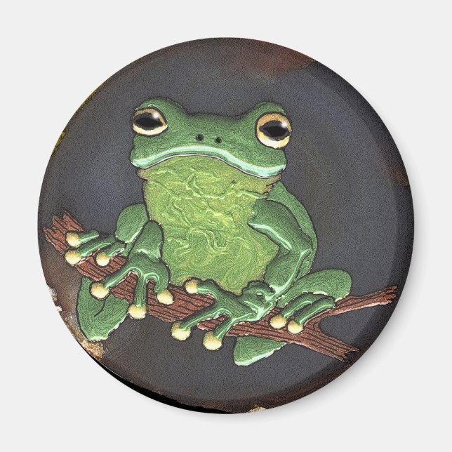 Frog Dreams Tree Frog Art Magnet (Vorne)