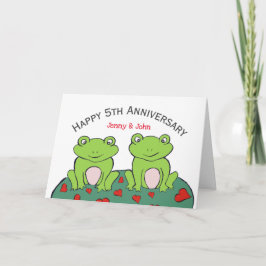 Frog Ehepaar 5. Holzofenjubiläumskarte Karte