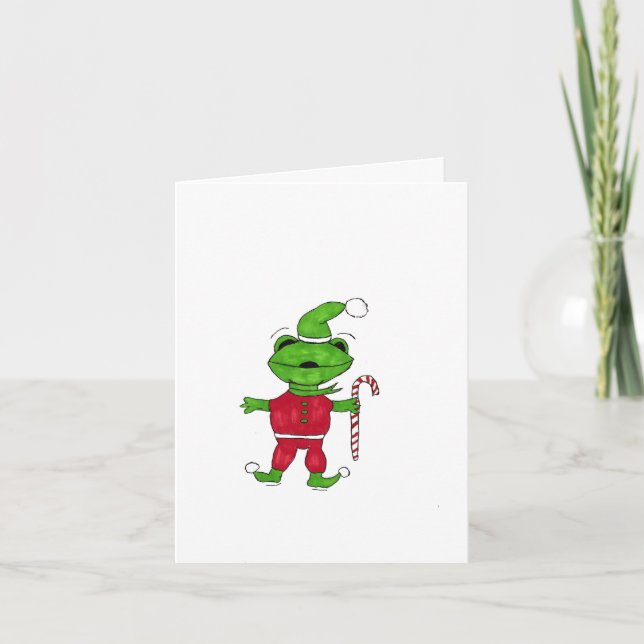 Frog Elf Dankeskarte (Vorderseite)