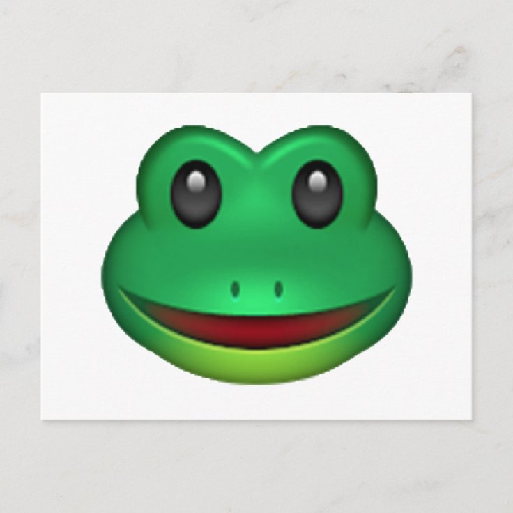 Frog Emoji Postkarte Zazzle.ch