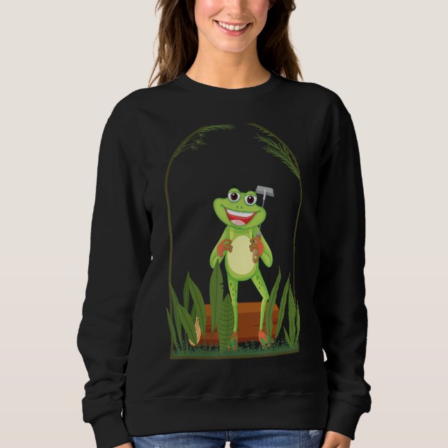 Frog Forestcore-Hütte Sweatshirt (Vorderseite)
