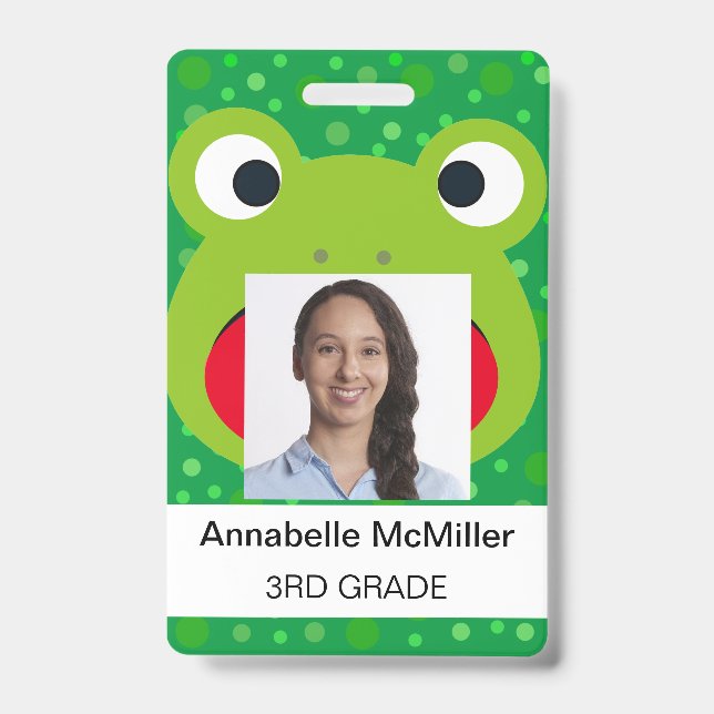 Frog Fun Teacher Green Ausweis (Vorderseite)