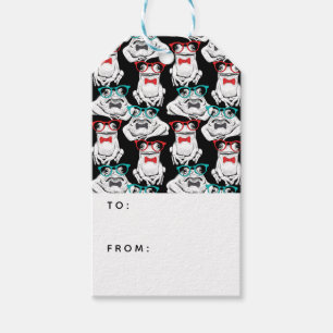 Frog Glasses Pattern   Text hinzufügen Geschenkanhänger