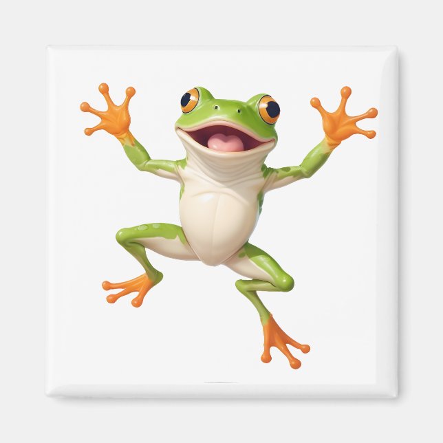 Frog glücklich spielerischer Spaß springen in der  Magnet (Vorne)