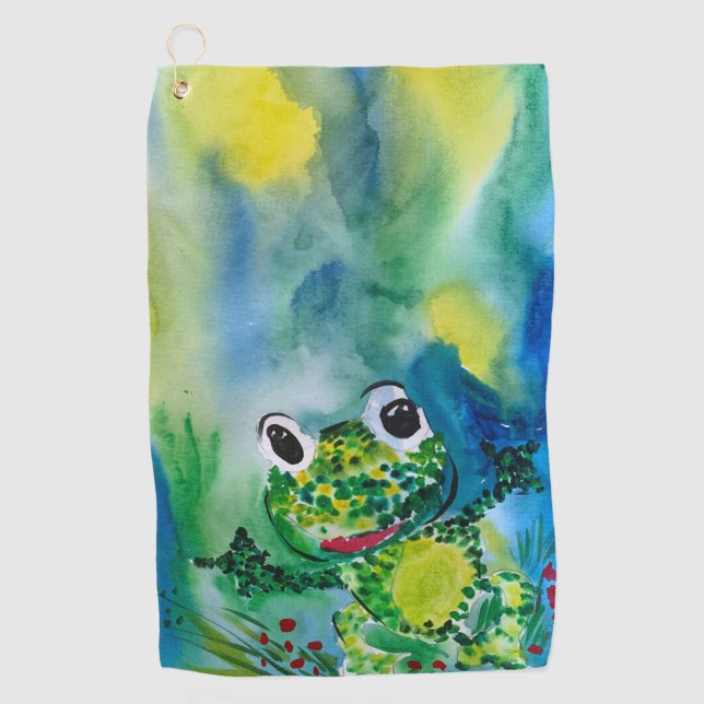 Frog Golfhandtuch (Vorderseite)