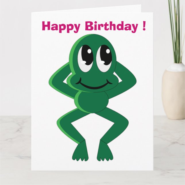 FROG "HAPPY BIRTHDAY" KARTE (Vorderseite)