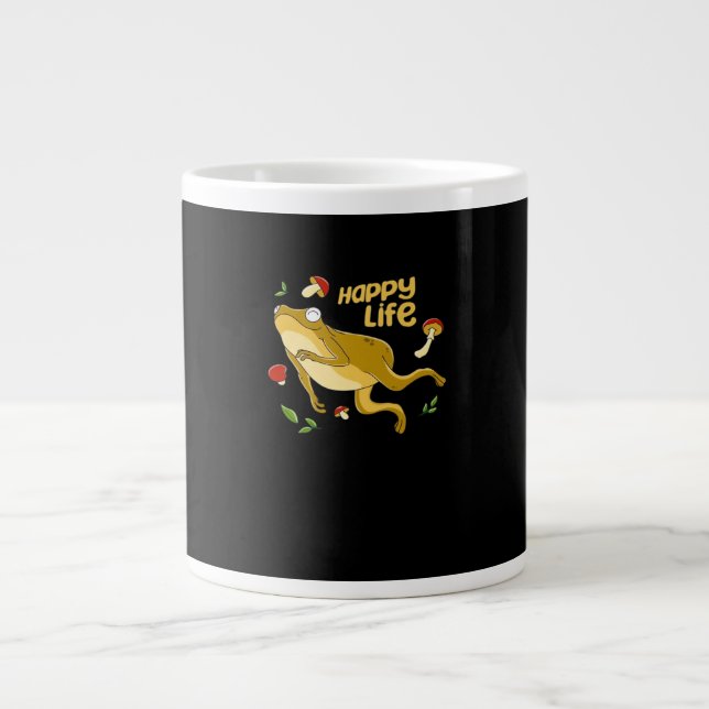 Frog Happy Essential Minimal Design Jumbo-Tasse (Vorderseite)