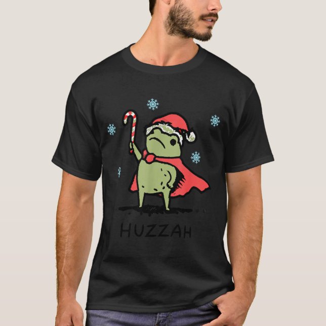 Frog Huzzah Frog Knight Funny Sword Meme Quote Chr T-Shirt (Vorderseite)