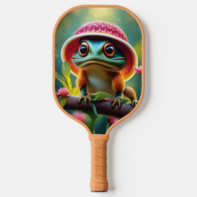 frog in a hat and mouse in a hat pickleball schläger (Vorderseite)